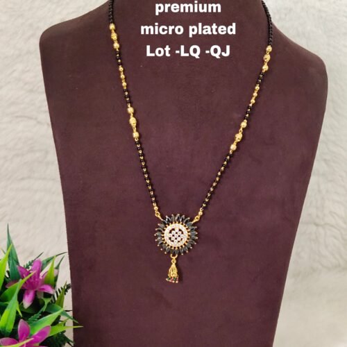 Picsart_24-10-09_13-13-07-397 Short Black beads | One gram gold Black beads | Nallapusala Chains