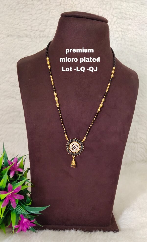 Short Black beads | One gram gold Black beads | Nallapusala Chains