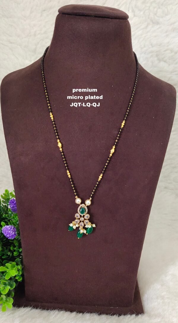 Short Black beads | One gram gold Black beads | Nallapusala Chains