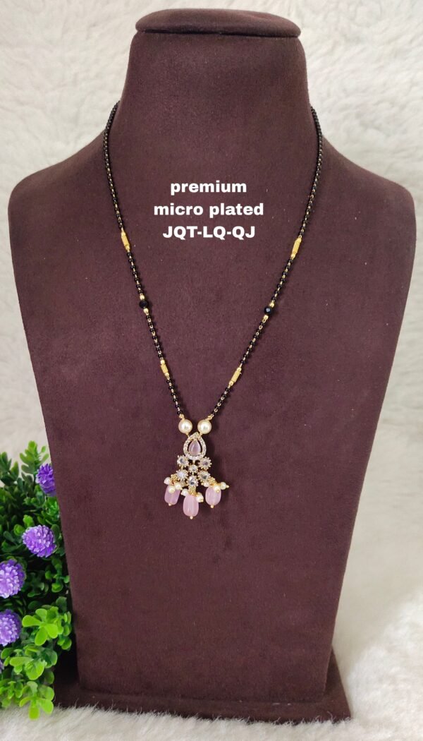 Short Black beads | One gram gold Black beads | Nallapusala Chains