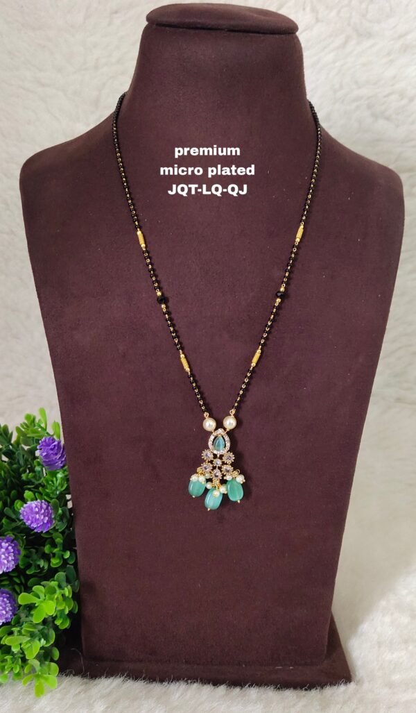 Short Black beads | One gram gold Black beads | Nallapusala Chains