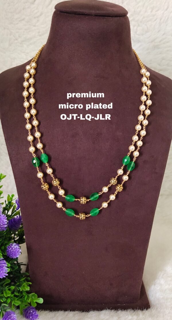 One gram gold Jewellery | One gram gold Pearls Chains | One gram gold Mutyala Chains