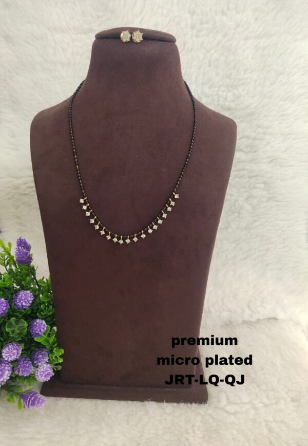 Short Black beads | One gram gold Black beads | Nallapusala Chains