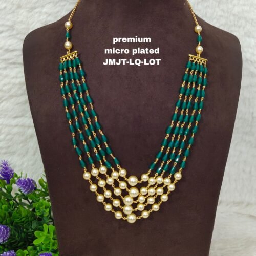 One gram gold Jewellery | One gram gold Pearls Chains | One gram gold Mutyala Chains