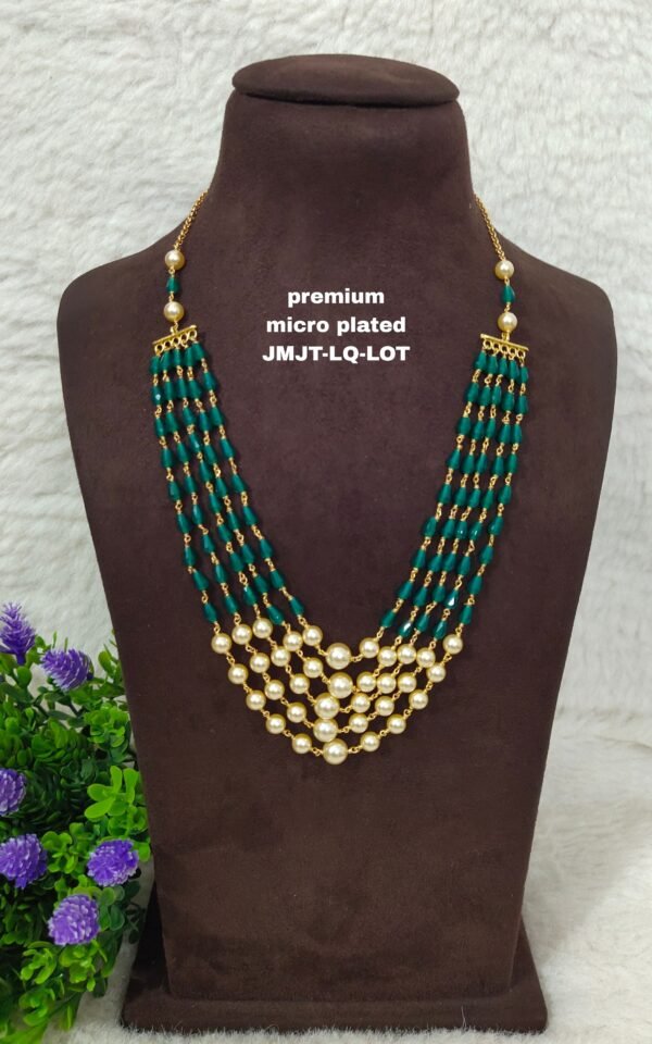 One gram gold Jewellery | One gram gold Pearls Chains | One gram gold Mutyala Chains