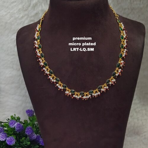 One gram gold Jewellery | One gram gold Pearls Chains | One gram gold Mutyala Chains