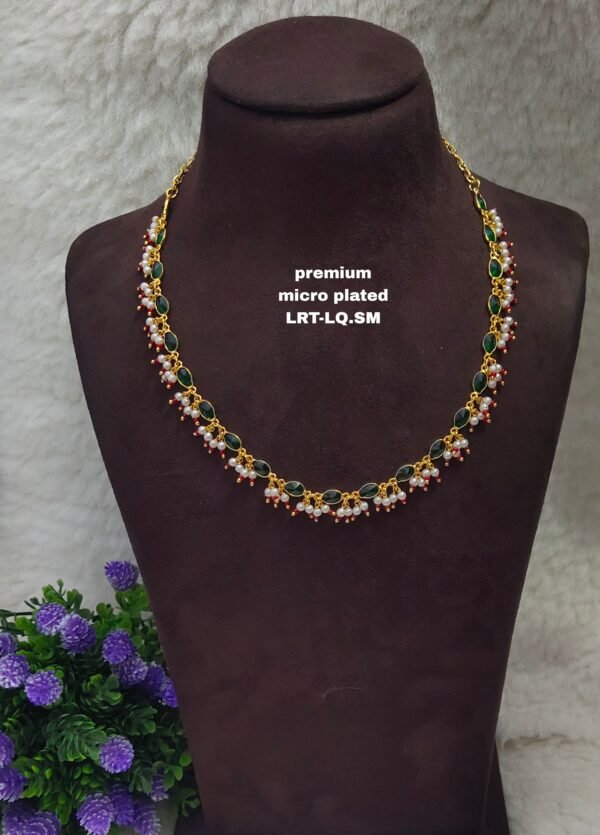 One gram gold Jewellery | One gram gold Pearls Chains | One gram gold Mutyala Chains
