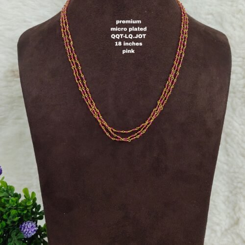 One gram gold Jewellery |  Kattutiga Chains | One gram gold Crystal Chains