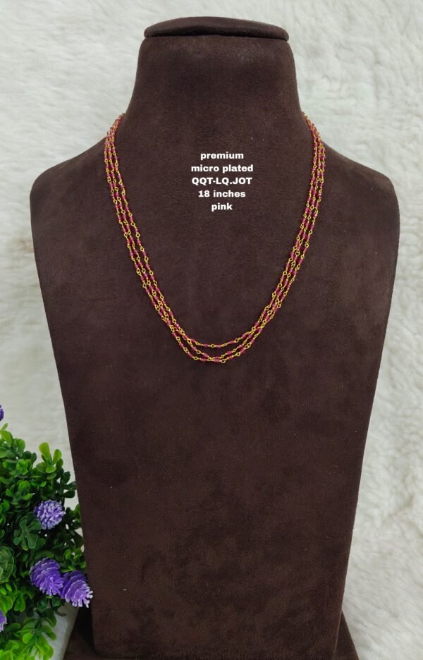 One gram gold Jewellery |  Kattutiga Chains | One gram gold Crystal Chains