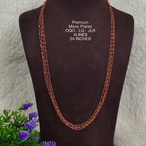 One gram gold Jewellery |  Kattutiga Chains | One gram gold Crystal Chains