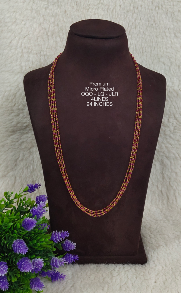 One gram gold Jewellery |  Kattutiga Chains | One gram gold Crystal Chains