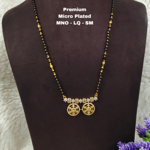 Short Black beads | One gram gold Black beads | Nallapusala Chains