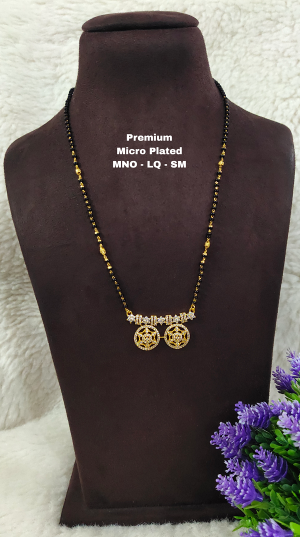 Short Black beads | One gram gold Black beads | Nallapusala Chains