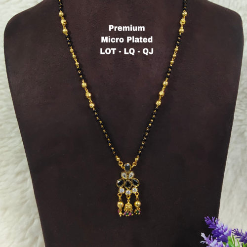 Picsart_25-09-17_17-32-19-517 Short Black beads | One gram gold Black beads | Nallapusala Chains
