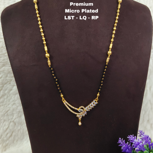 Picsart_25-09-19_12-28-03-968 (1) Short Black beads | One gram gold Black beads | Nallapusala Chains