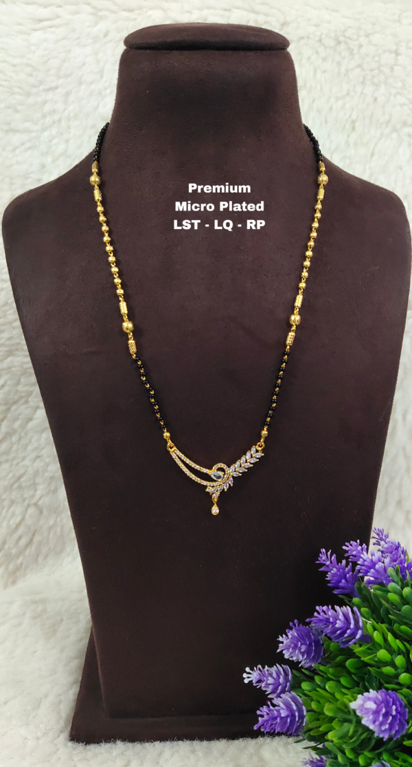 Short Black beads | One gram gold Black beads | Nallapusala Chains