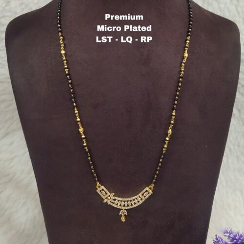 Short Black beads | One gram gold Black beads | Nallapusala Chains