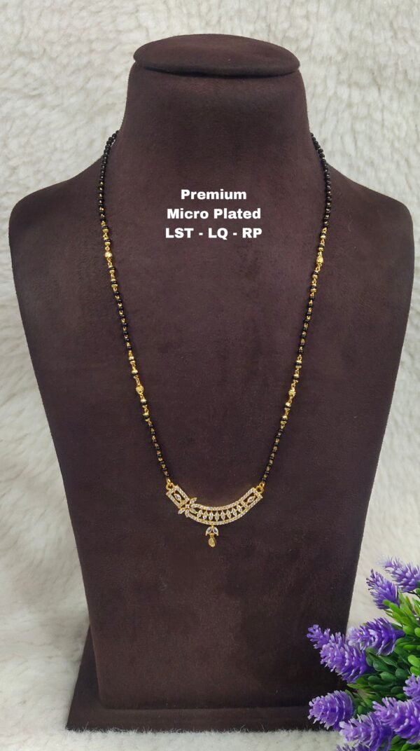 Short Black beads | One gram gold Black beads | Nallapusala Chains