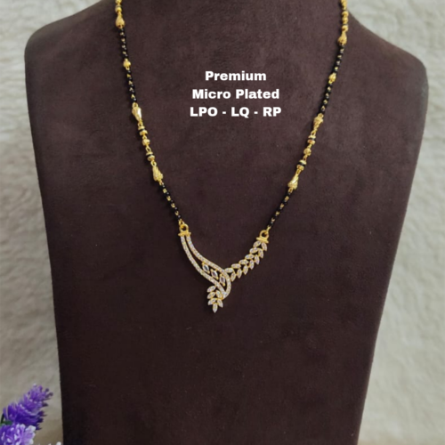 Short Black beads | One gram gold Black beads | Nallapusala Chains