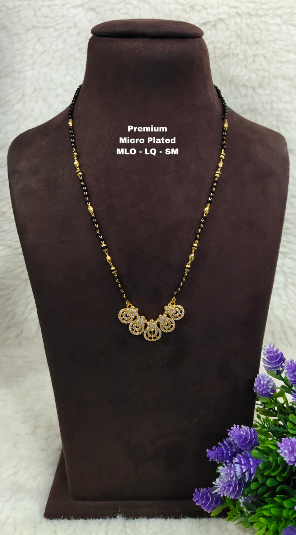 Short Black beads | One gram gold Black beads | Nallapusala Chains