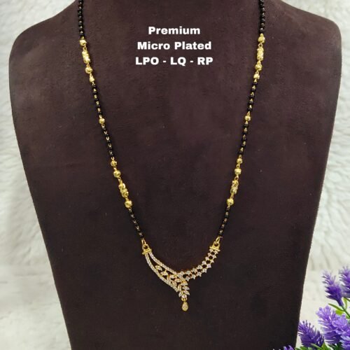 Picsart_25-11-14_14-15-28-104 Short Black beads | One gram gold Black beads | Nallapusala Chains