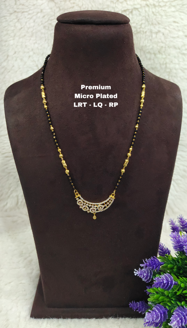 Short Black  beads | One gram gold Black beads | Nallapusala Chains