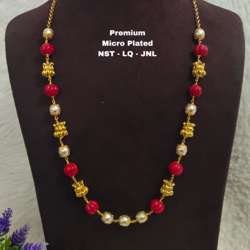 One gram gold Coral chains | One gram gold Pears Chains | One gram gold Mutyala Chains