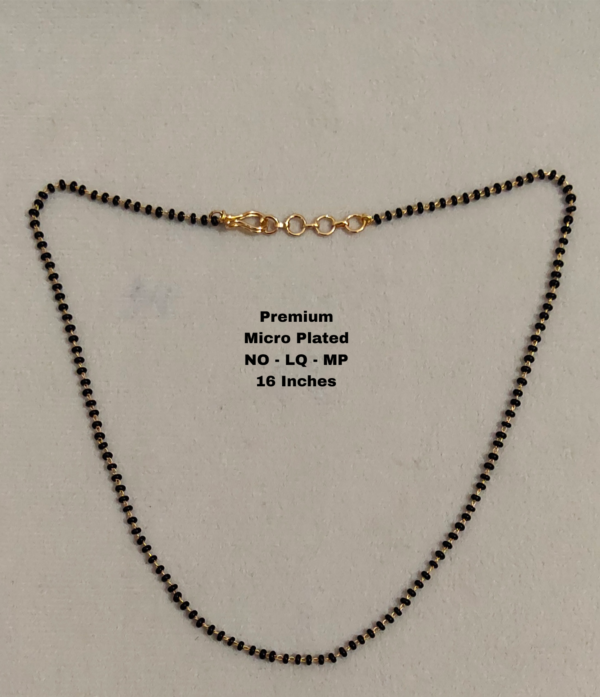 Short Black beads | One gram gold Black beads | Nallapusala Chains