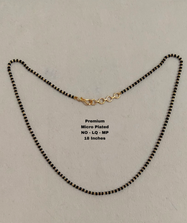 One gram gold Jewellery  | One gram gold Long Black beads | Black beads