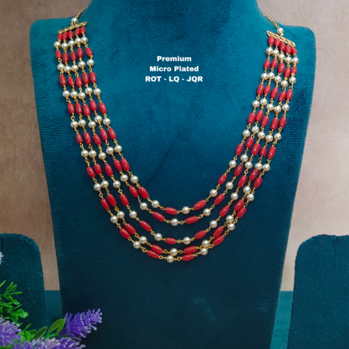 One gram gold Coral chains | One gram gold Pears Chains | One gram gold Mutyala Chains