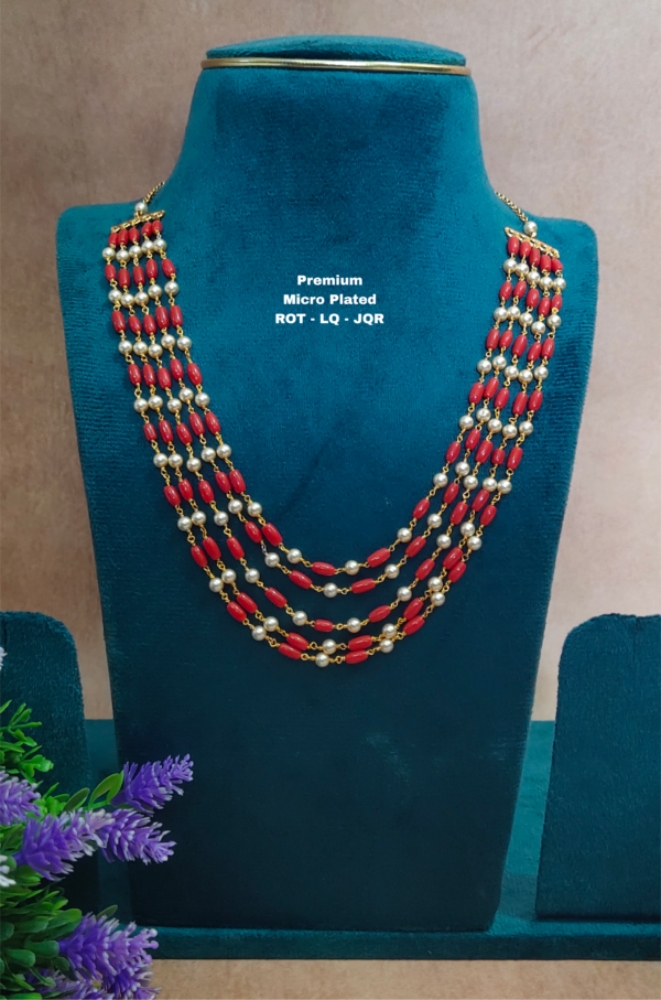 One gram gold Coral chains | One gram gold Pears Chains | One gram gold Mutyala Chains