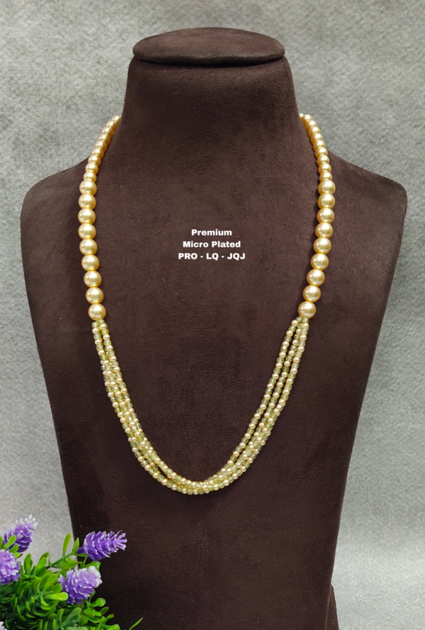 One gram gold Jewellery | One gram gold Pearls Chains | One gram gold  Mutyala Chains