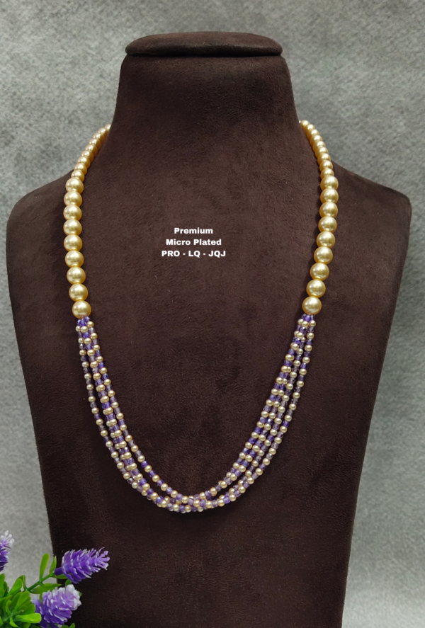 One gram gold Jewellery | One gram gold Pearls Chains | One gram gold  Mutyala Chains