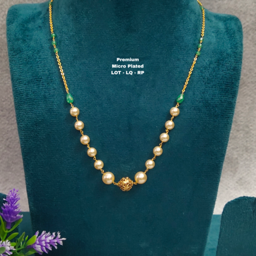 One gram gold Jewellery | One gram gold Pears Chains | One gram gold Mutyala Chains