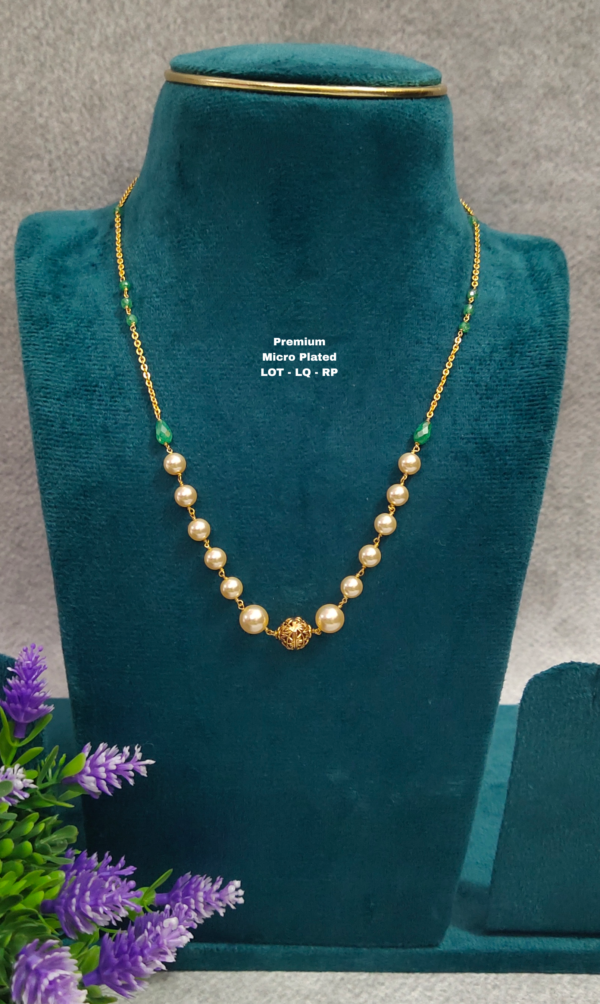 One gram gold Jewellery | One gram gold Pears Chains | One gram gold Mutyala Chains