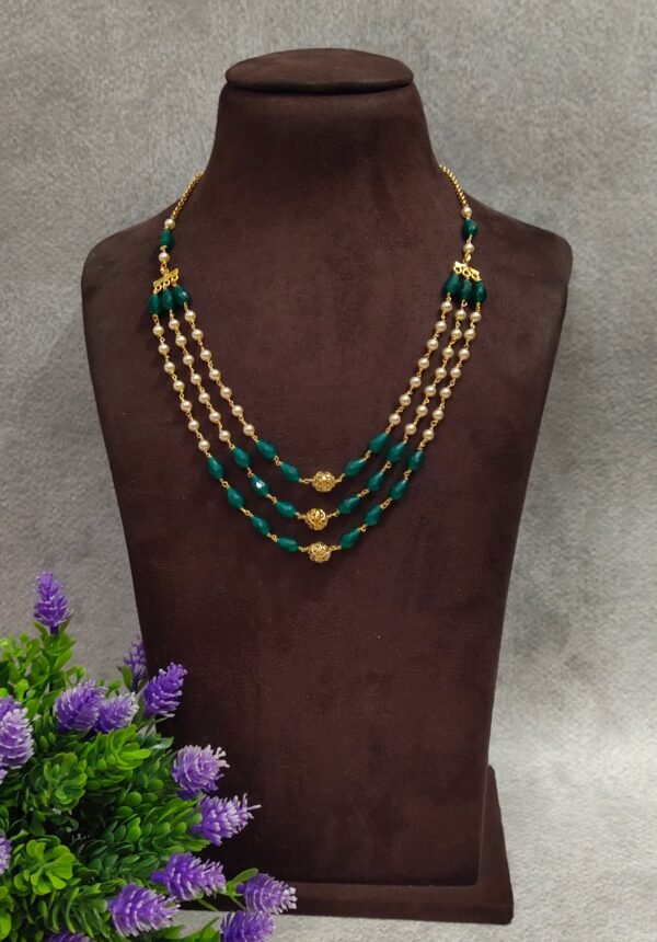 One gram gold Jewellery | One gram gold Pearls Chains | One gram gold  Mutyala Chains