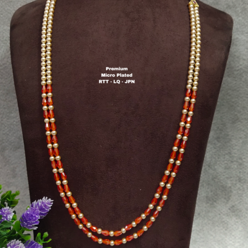 One gram gold Jewellery | One gram gold Pearls Chains | One gram gold  Mutyala Chains