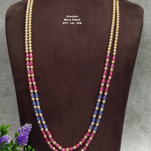 One gram gold Jewellery | One gram gold Pearls Chains | One gram gold  Mutyala Chains