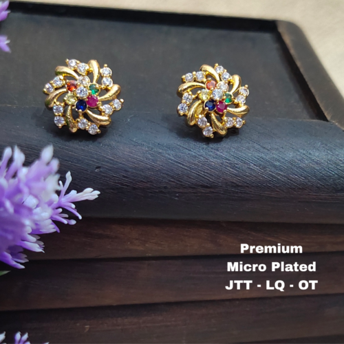 One gram gold Earrings |One gram goid Stud Earrings