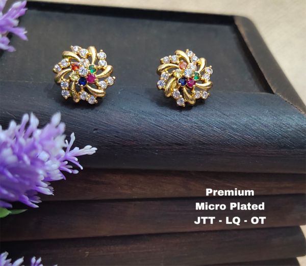 One gram gold Earrings |One gram goid Stud Earrings