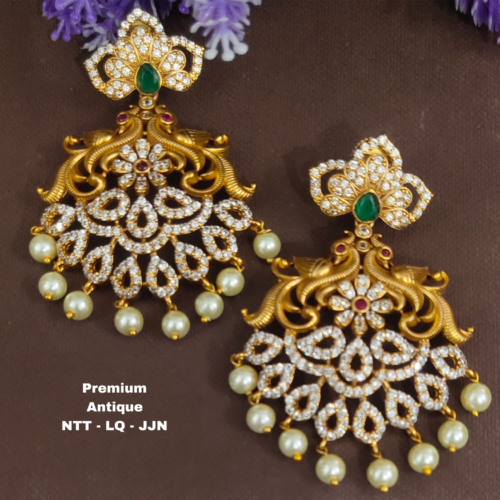 One gram gold Earrings |One gram gold Chandbali Earrings