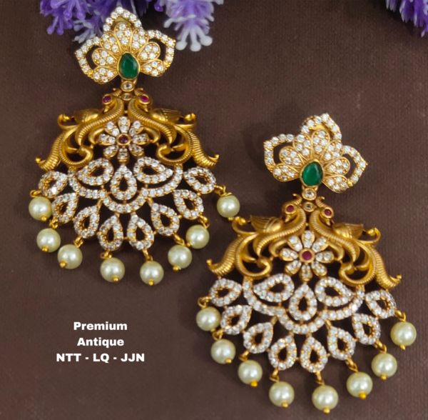 One gram gold Earrings |One gram gold Chandbali Earrings