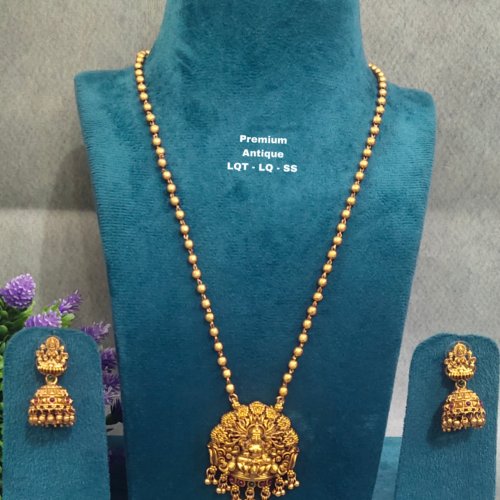 One gram gold Antique beads Chains | One gram gold Jewellery