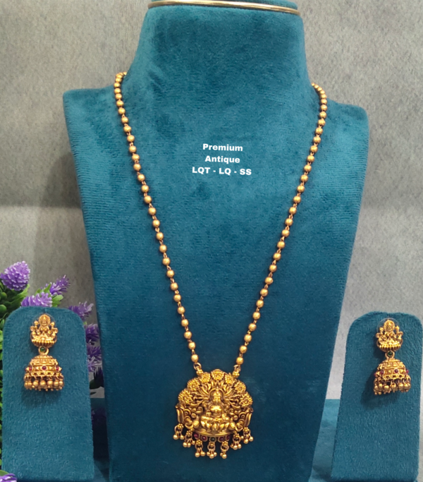 One gram gold Antique beads Chains | One gram gold Jewellery