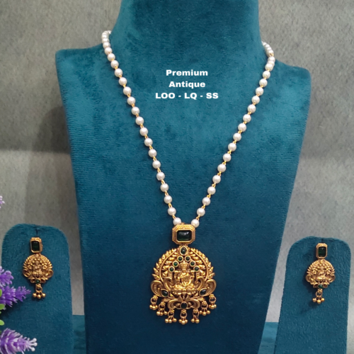 One gram gold Pearls Chain | One gram gold Mutyala Chain