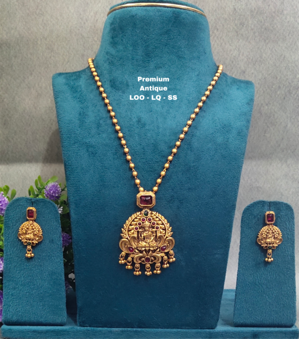 One gram gold Antique beads Chains | One gram gold Jewellery