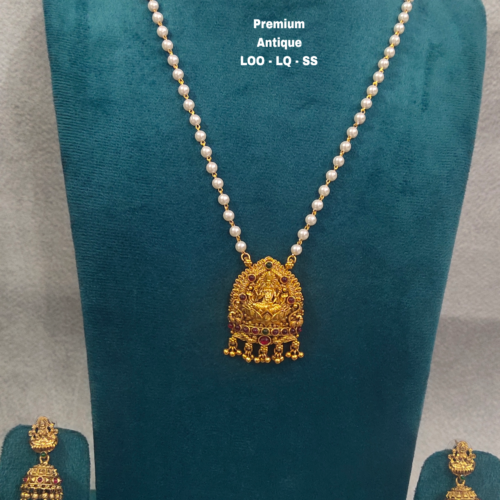 One gram gold Jewellery | One gram gold Pearls Chains | One gram gold  Mutyala Chains