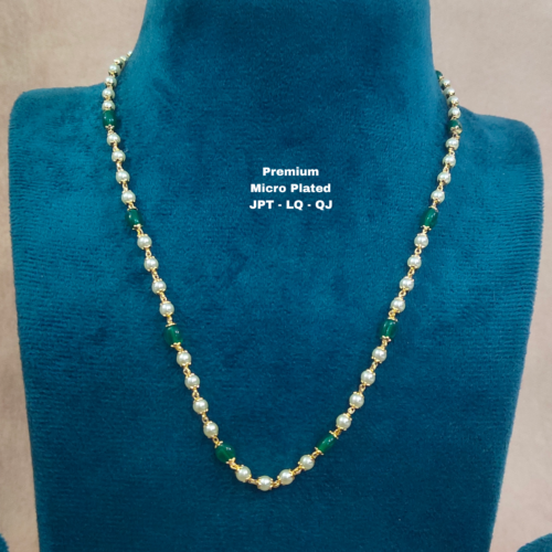 One gram gold Jewellery | One gram gold Pearls Chains | One gram gold Mutyala Chains