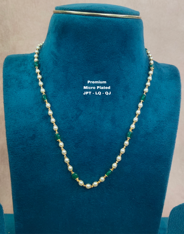 One gram gold Jewellery | One gram gold Pearls Chains | One gram gold Mutyala Chains