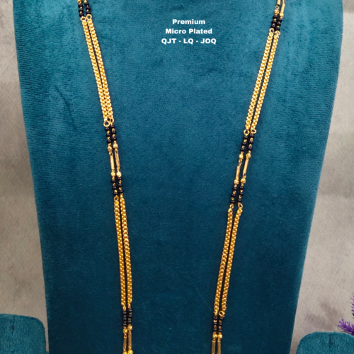 One gram gold Jewellery  | One gram gold Long Black beads | Black beads
